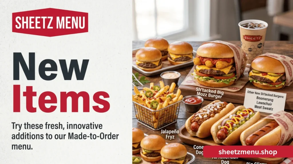 sheetz new items menu with prices and calories